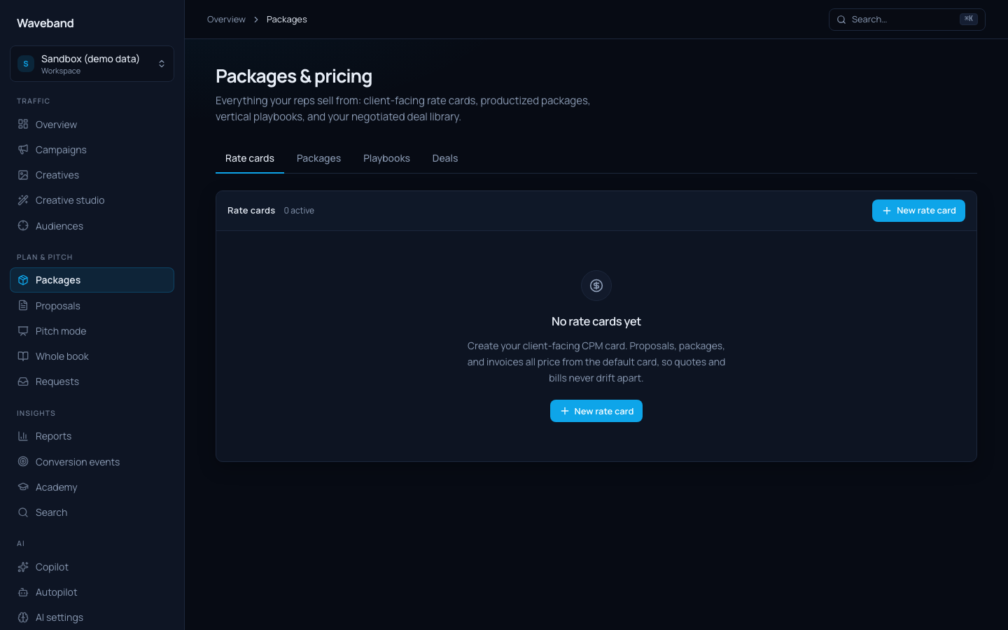 Packages catalog